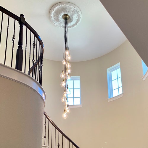 Long Chandelier 19 Pendant Light Foyer Lighting Restaurant Long Chandelier 19 Pendant Light Foyer, Cost To Install A Chandelier In High Ceiling Philippines