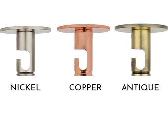 Pendant Hooks - Metal Ceiling Clips - Swag Hooks - Swag Ceiling Clips- Hanging Pendant Light Add On Nickel Antique Brass Bronze Black White