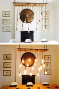 Rustic Wood Chandelier - 17 Pendant Chandelier Rustic Fixture Reclaimed Wood Farm Rustic Lighting LED Bulbs Edison Dining Chandelier