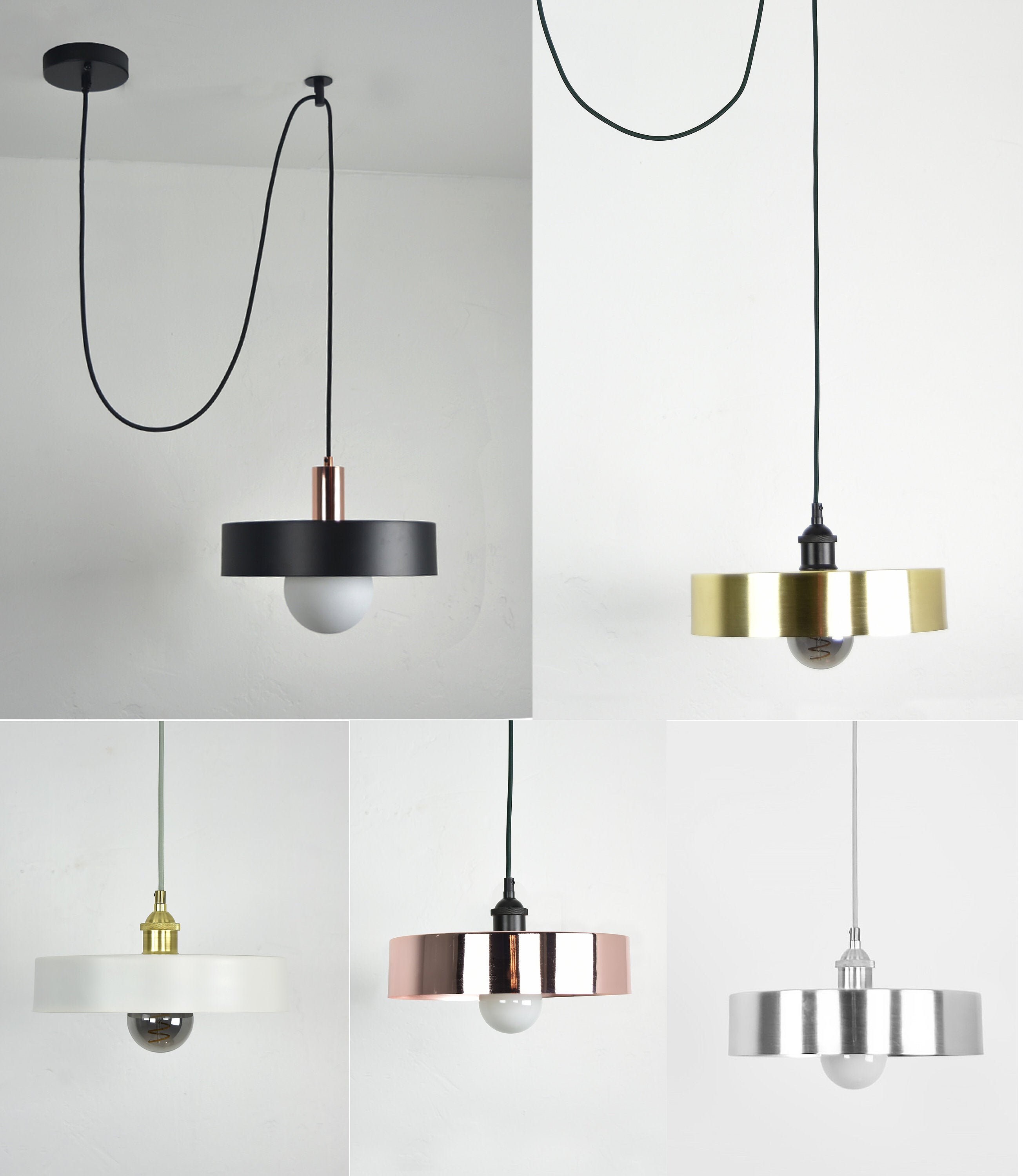 Drum Shade Industrial Pendant Light 