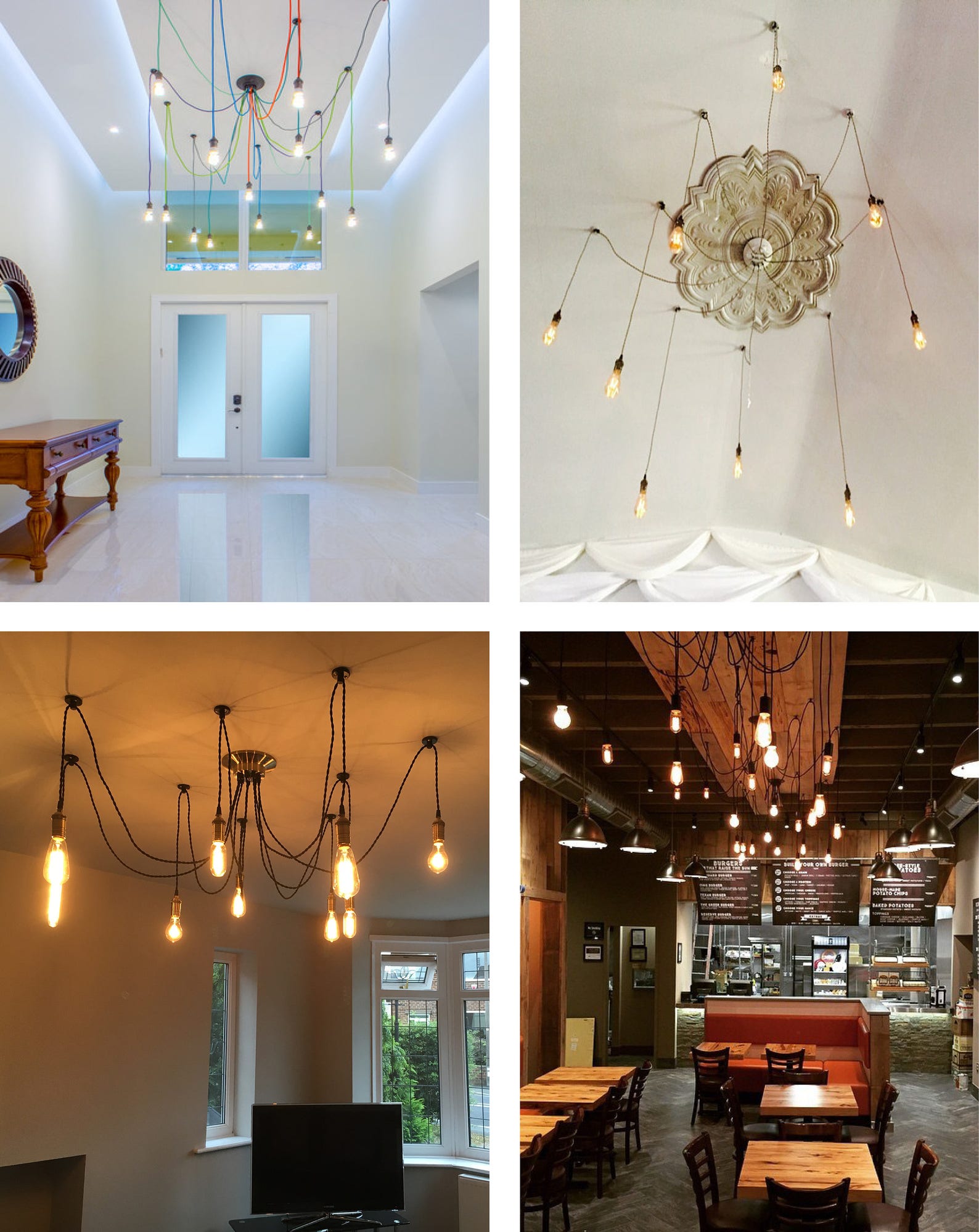 Swag Pendant Light Ceiling Fixture Custom Chandelier Etsy