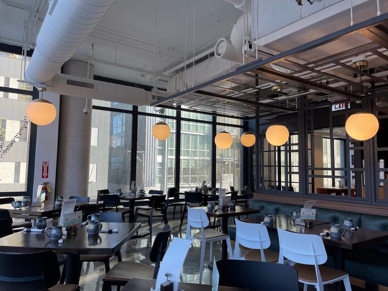Custom Globe Pendant Light – Clear or Frosted Glass – Brass, Black, White, Nickel – Chain or Cord – 8", 10", 12", 14", 16" Sizes image 8
