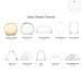 Glass Shade Only - Add on - Clear or Frosted Glass Lamp Shades - Cone, Bell, School house, Dome, Cylinder, Globe, Fits threaded socket 