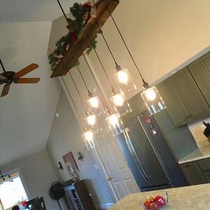 7 Hanger Hout Kroonluchter - Keukeneiland kroonluchter - Keukenverlichting - Flush of Hanging Hangers - Ontwerp je eigen Hangout Lighting afbeelding 3