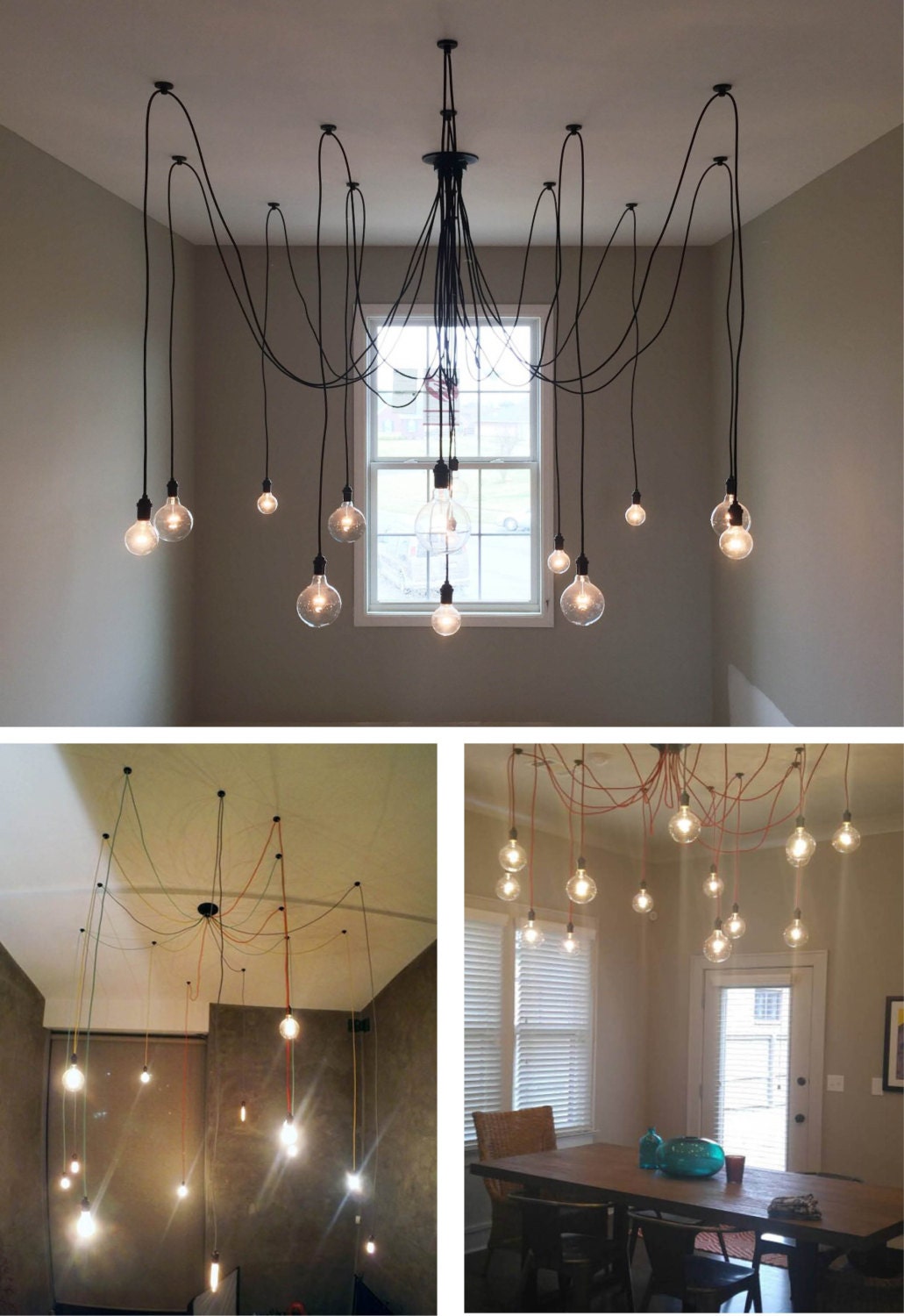 14 Swag Chandelier Modern Lighting Unqiue Light Fixture Etsy