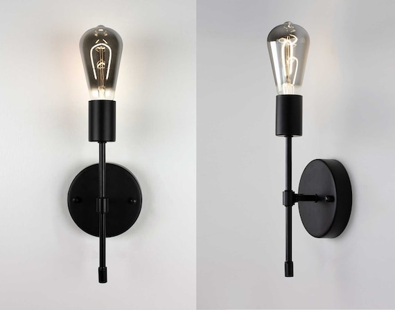 TORCH WITH MODERN BLACK SINGLE GLASS TORCH WITH MODERN BLACK SINGLE GLASS