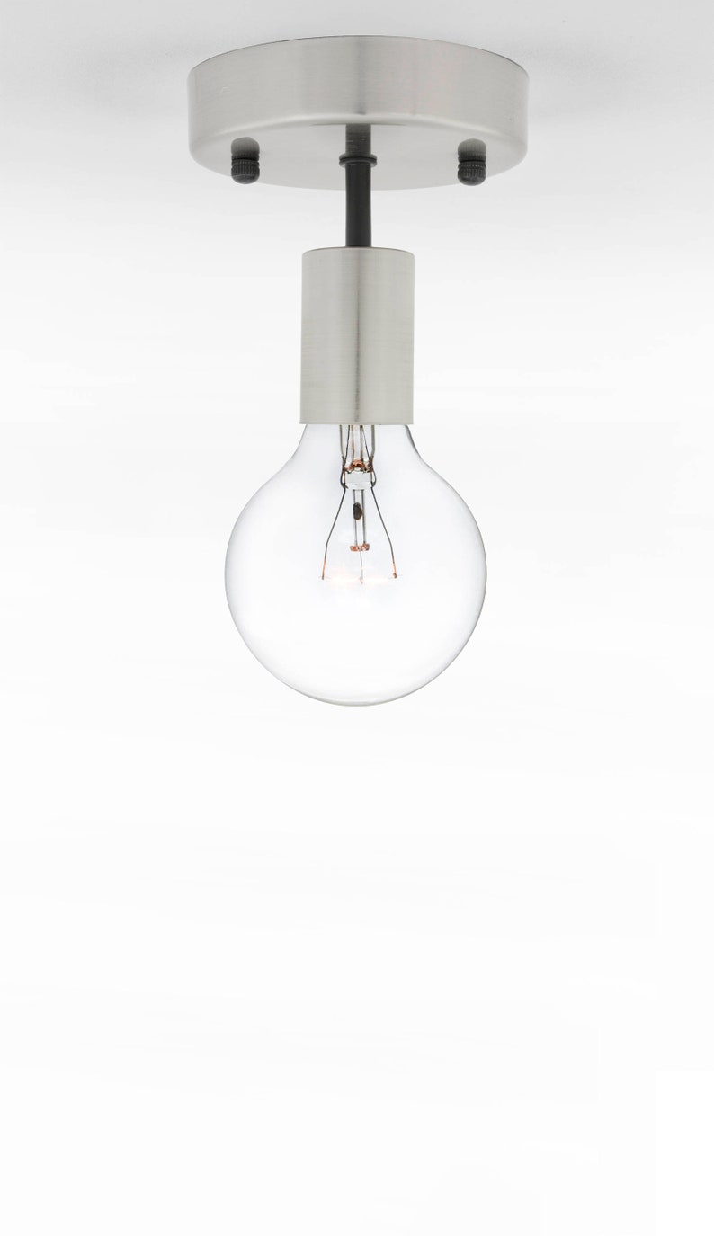 Brushed Nickel Flush Mount Lighting Ceiling Mount Light Minimalist Lamp Industrial Ceiling Fixture Semi Flush Light Mix And Match