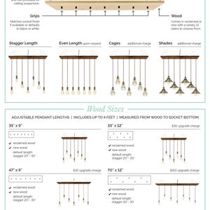 7 Hanger Hout Kroonluchter - Keukeneiland kroonluchter - Keukenverlichting - Flush of Hanging Hangers - Ontwerp je eigen Hangout Lighting afbeelding 5
