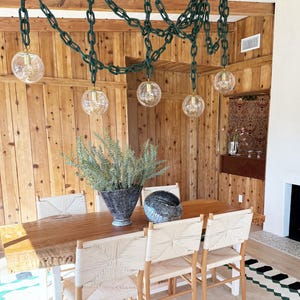 Custom Globe Pendant Light – Clear or Frosted Glass – Brass, Black, White, Nickel – Chain or Cord – 8", 10", 12", 14", 16" Sizes image 6