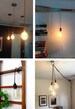 Custom Color Custom Length - Hardwired or Plug In Light Vintage Antique Cord Pendant Lighting - Hangout Lighting minimalist lamp 