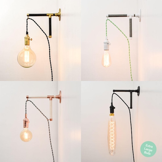 Plug in online wall light fixture