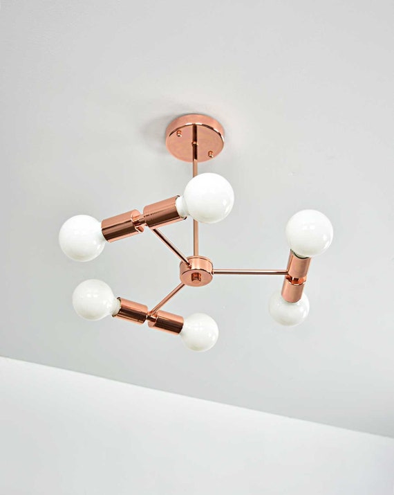 Tinted Mixed Glass Geo 7 Light Chandelier Tinted Mixed Glass Geo 7 Light Chandelier
