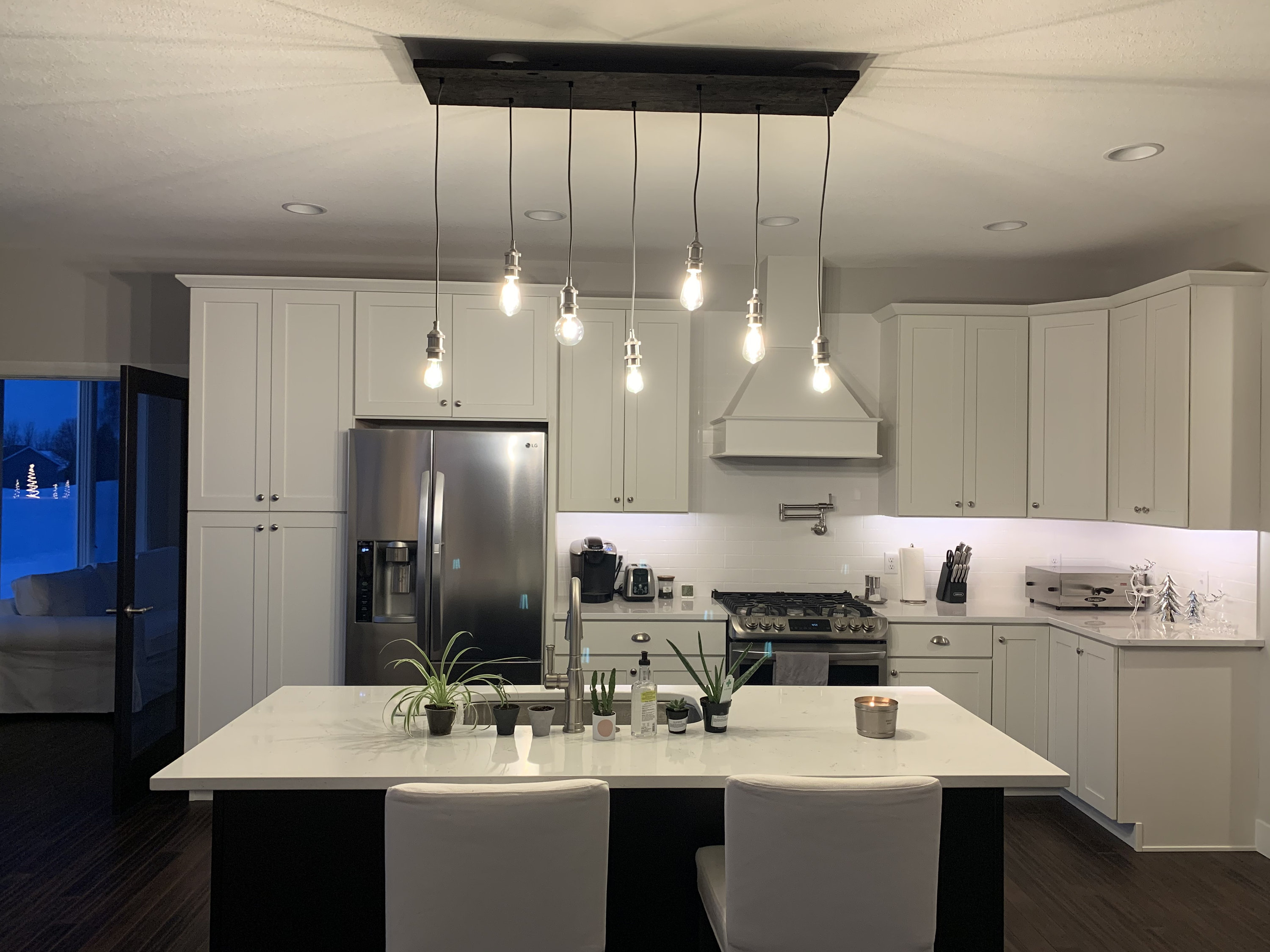 Modern Wood Chandelier Custom Made Any Colors Small Dining Etsy