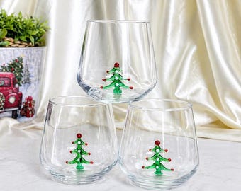 Figura de árbol de Navidad de cristal de Murano: decoración navideña única