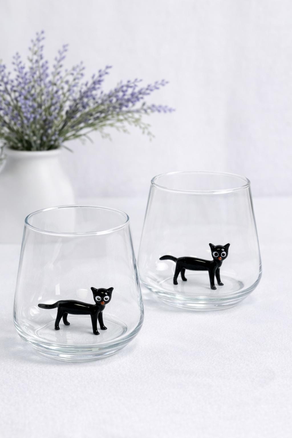 Carafe à Vin En Verre De Murano Millefiori Violet Et Argenté - Artisanat Italien