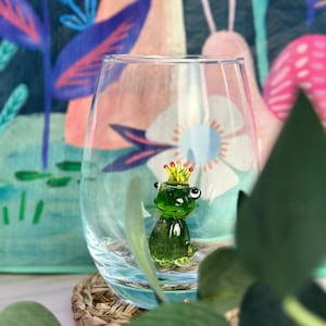 Murano Style Frog Glass Cup,Handmade Stemless Cocktail Mug, Drinking Glass, Table home decor
