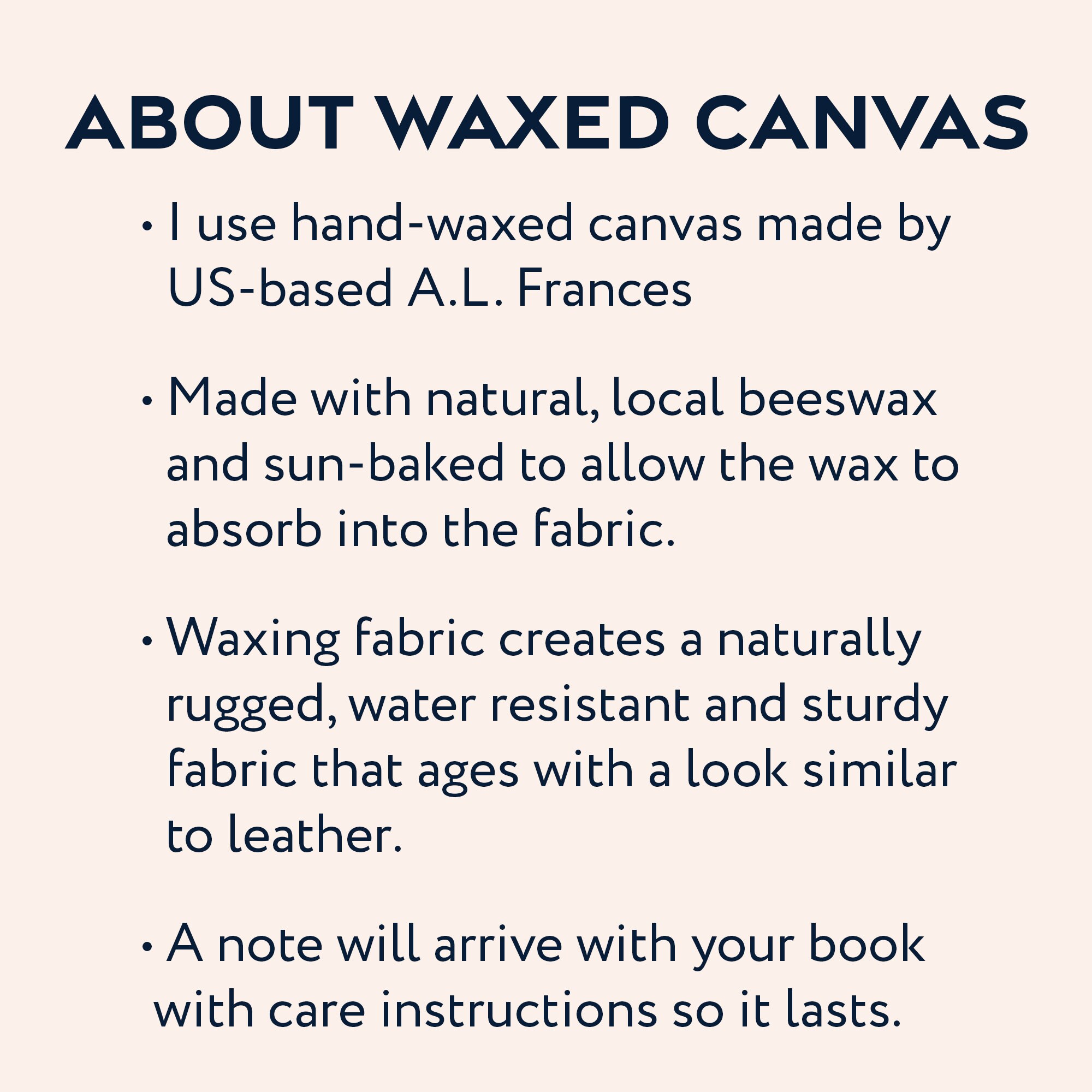 Tea Tasting Waxed Canvas Refillable Journal //waxed Canvas - Etsy
