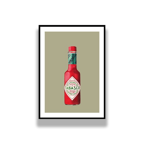 Saucy series Ketchup colored pencil illustration art print
