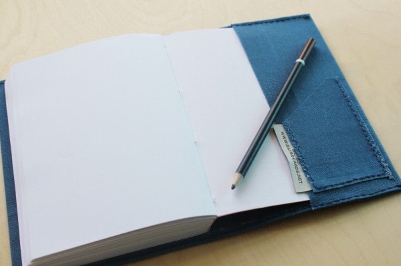 Journal Refillable Waxed Canvas MEDIUM Graph Lined or Etsy