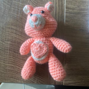 Orsetto del cuore personaggio cartone animato per bambini e ogni occasione innamorati regalo San Valentino uncinetto Made in Italy