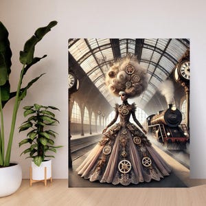 Dames avant-gardistes du dôme | Impressions d'art numériques féminines surréalistes | 5 téléchargements imprimables haute résolution 300 ppp | Lot de 3 décorations murales modernes
