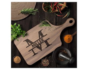Monogram Cutting Board, Custom Cutting Board for Dad, Father's Day Gift, Gift for Husband, Birthday Gift for Him, Christmas Gift for Him