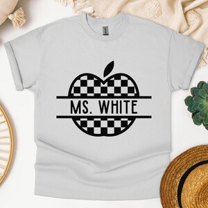 Personalized Apple PE Teacher Tee Shirt, Custom PE Teacher Shirt, Pe Teacher Gift, Gym Teacher Shirt, Back to School, Teacher Appreciation