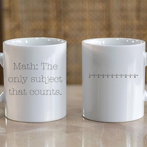 Math The Only Subject That Counts Mug, Math Teacher Mug, Mug for Math Teacher, Funny Gift for Math Teacher, Funny Math Teacher Mugs, Math