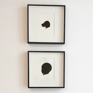 Hand-painted Framed Custom Silhouette