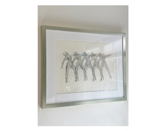 5 female figure drawing painting female figure charcoal drawing 24 inches by 18 inches handmade