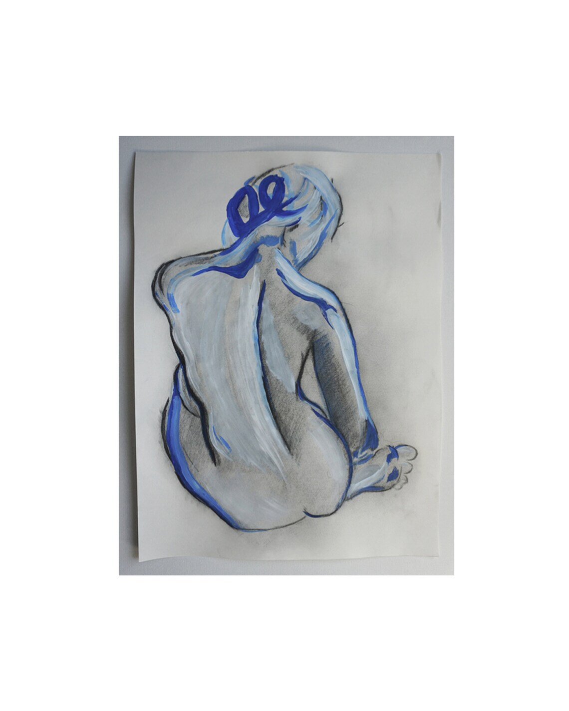 Figure Drawing Painting Female Figure Charcoal Drawing 24 Etsy