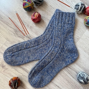 Hand-Knitted Wool Socks: Warm Winter Gift, EU 42/43