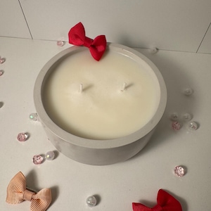 Handmade gypsum candle holders, soy wax candle