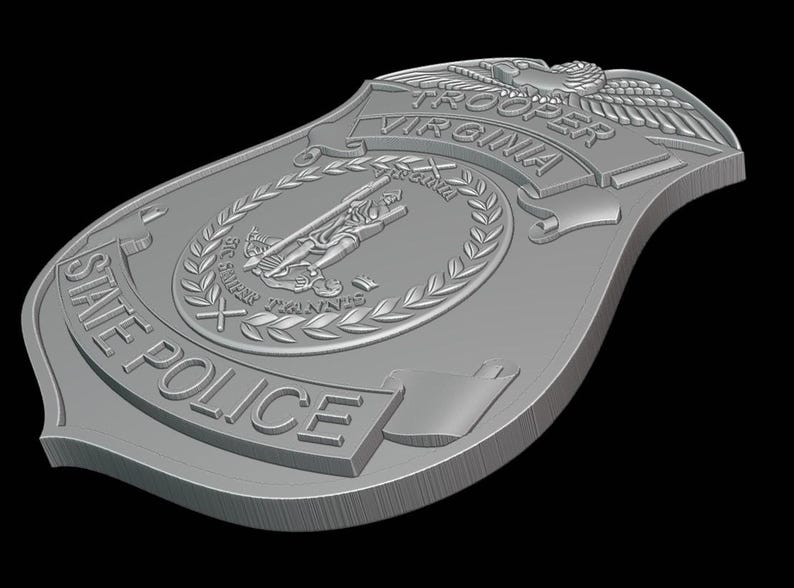 3d STL File for Cnc/3d Printing - Virginia State Police (VSP) Badge ...