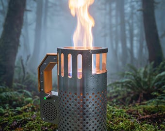 Poêle à bois de camping portatif en acier inoxydable