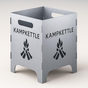 Foldable Galvanized Steel Fire Pit Portable Camping Wood Stove