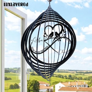 Personalisiertes Windspiel zum 50-jährigen Jubiläum: Infinity Love Metallgartendekor