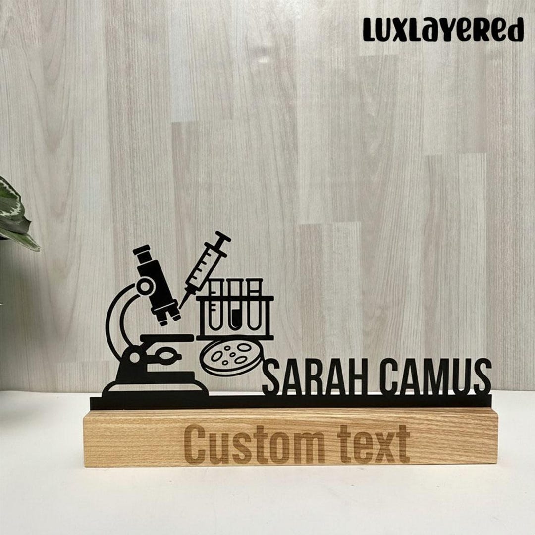 Lab Nameplate Laboratory Medicine Metal Name Plate: Lab Doctor Desk Sign, Medical ...