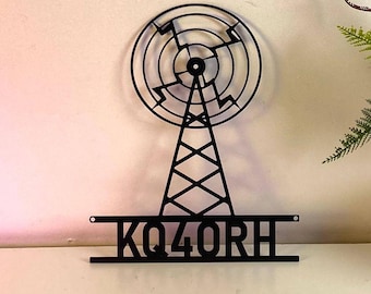 Ham Radio Metall Wand Kunst: Radio-Enthusiasten Wand, LED Metallschild, Home Office Dekor