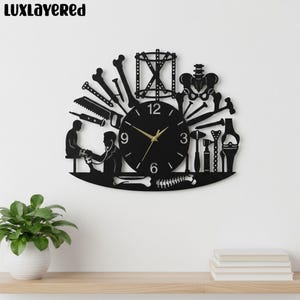 Personalized Orthopedic Surgeon Metal Wall Clock, Surgery Decor, Custom Medical Gift, Ortho Clinic Wall Art, Orthopedic Surgeon Ornament