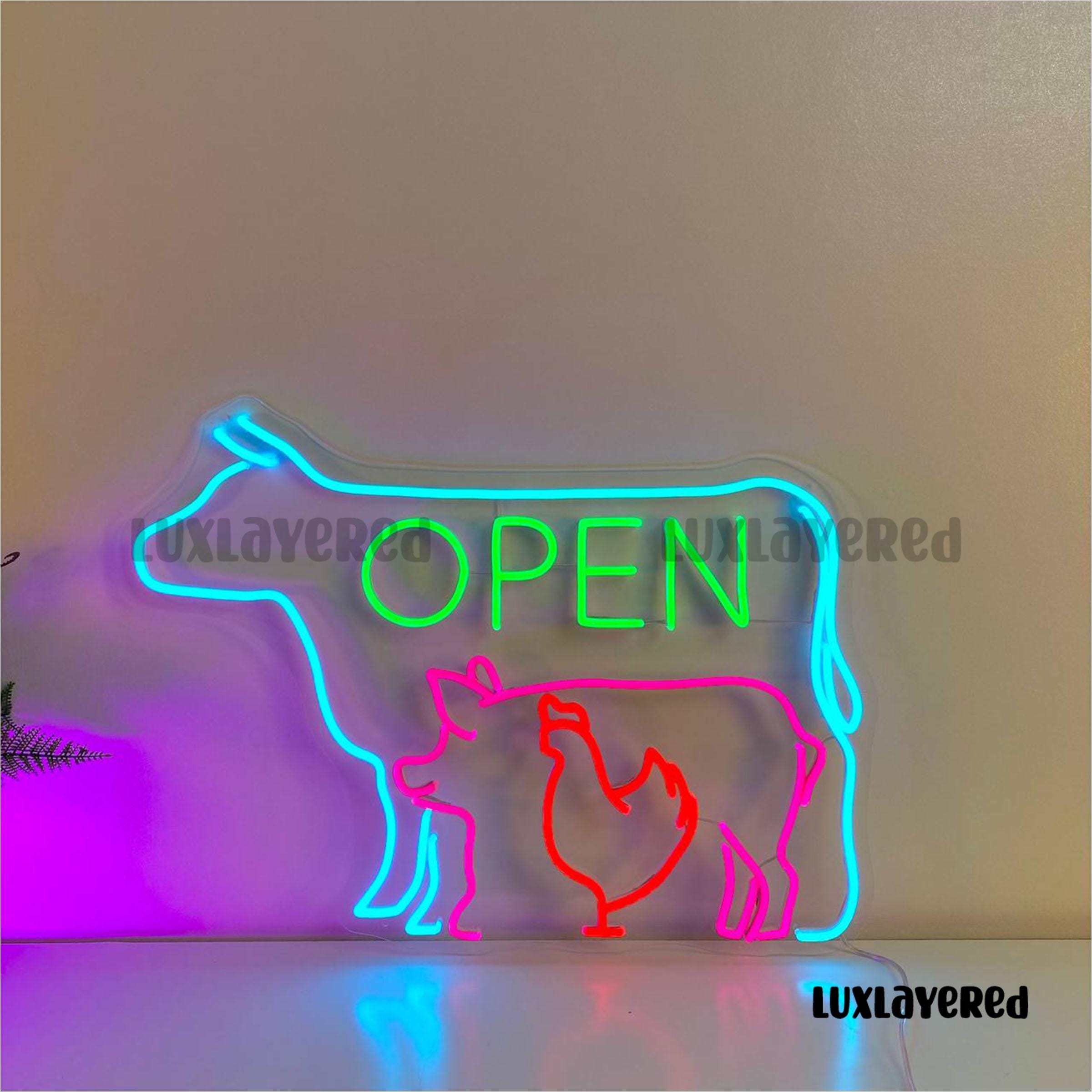 肉屋のネオンライト - Etsy 日本