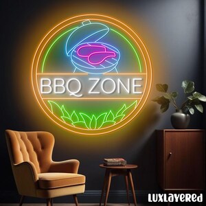 BBQ-neonbord: aangepast led-grilllicht voor restaurantdecor