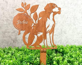Beagle Dog Metal Garden Stake, Pet Memorial Sign, Custom Dog Yard Art, Outdoor Pet Decor, Personalized Metal Stake for Dog Lovers
