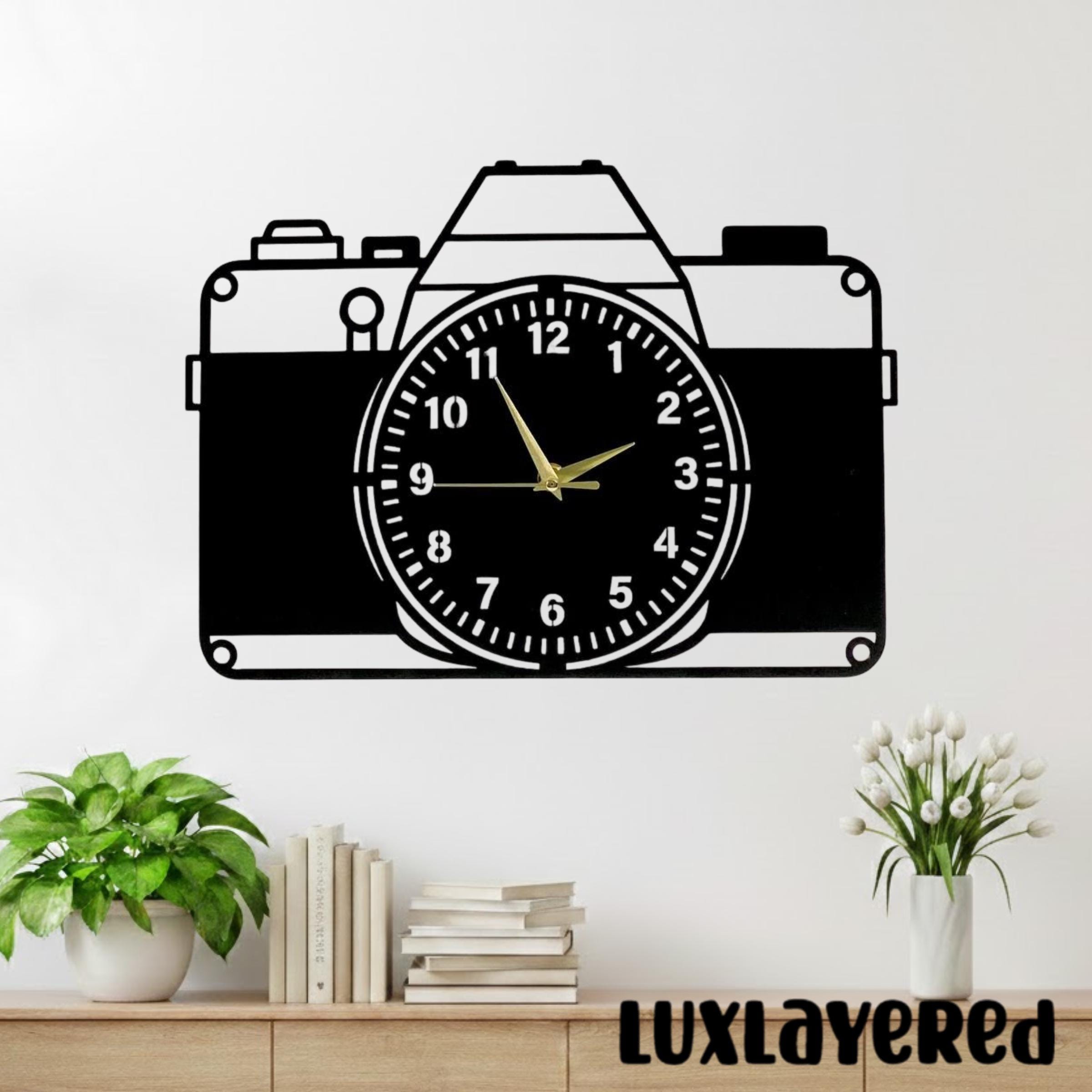 掛け時計 VINTAGE CAMERA Vintage Camera Clock - Etsy