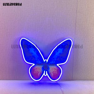 Butterfly Neon Sign For Wall Decor, Butterfly Neon Light, Butterfly Led Light, Custom Neon Sign, Gift For Her, Butterfly Lover Gift