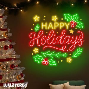 Christmas Neon Sign: Christmas LED Sign, Home Decor, Holiday Party Gift