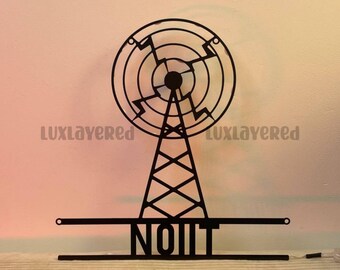 Personalisiertes Ham Radio LED Metallschild: Benutzerdefinierte Wandkunst
