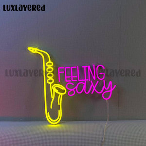 Saxophone Neon Sign For Music Room Wall Decor, Saxophone Music Led Light, Custom Neon Sign, Gift For Musician, Jazz Club Decor