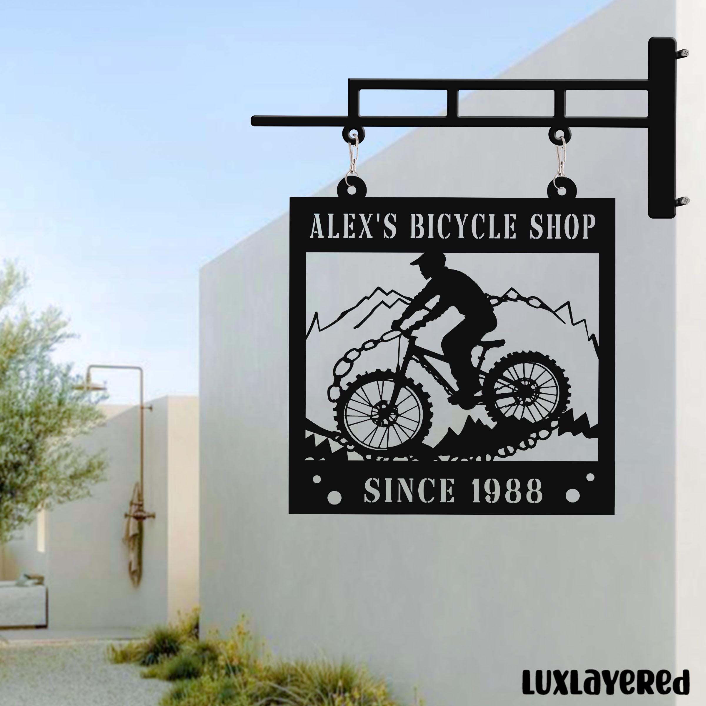 自転車店の看板 - Etsy 日本