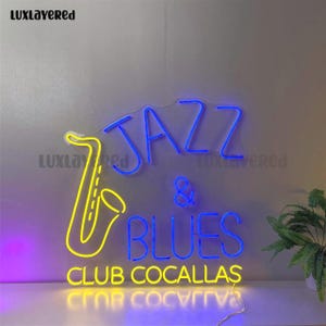Jazz Neon Sign, Jazz Led Light, Saxophone Neon Light, Gift For Music Lovers, Music Studio Decor, Instrumental Wall Decor